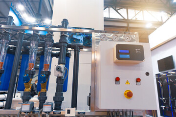 Industrial reverse osmosis system. Reverse osmosis system for power plant. Water filter is a...