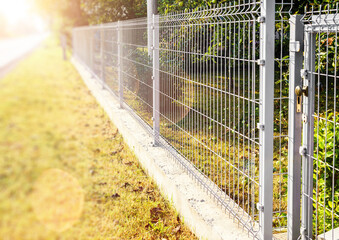 grating wire industrial fence panels, pvc metal fence panel
