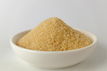 brown sugar on a white background