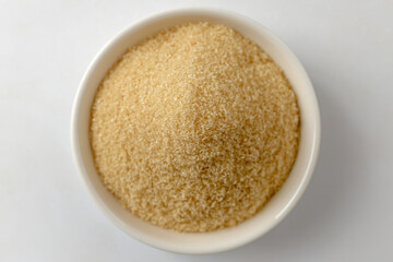 brown sugar on a white background