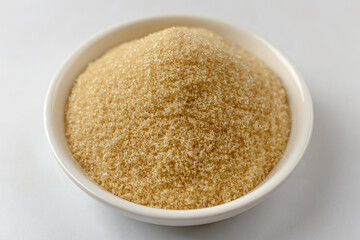 brown sugar on a white background