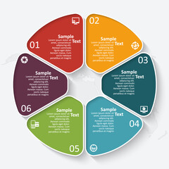 Abstract 3D Paper Infographics. Business template .Vector illustration