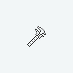 Vernier caliper vector icon illustration sign