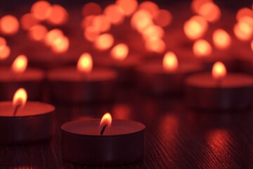 beautiful burning candle, bokeh of burning candles. candle background fire dark flame,  isolated.