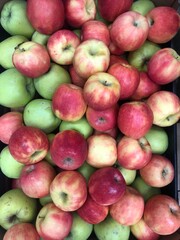 red and green apples