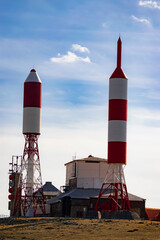 Radio station at the top of a mountain in the Sierra de Guadarrama. Photography made in Madrid, Spain. 