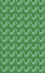 The foliage of tulips in a modern style. Pattern, ornament from the grass. Card template, background with place for text. Cute natural poster for invitations and cards. Vector illustration