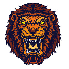 Lion Head Mascot.