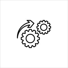 Process icon vector illustration. Process symbol in black for your web site design on white background