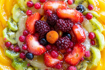 Fototapeta na wymiar Close-up jelly fruits. mixed fruits