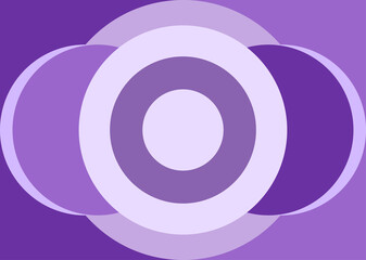 Pop art style poster background with circle shape and purple variation colors.