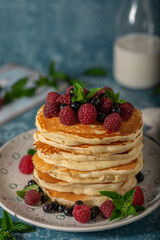 Fluffy american pancakes