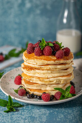 Fluffy american pancakes