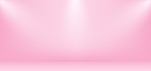 Pink background studio for product shoot with three lighting