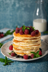 Fluffy american pancakes