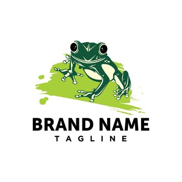 Frog Toad Logo Design Vector Image