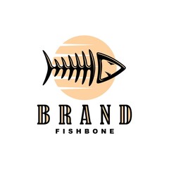 Fish Bone Logo Design Vector Image