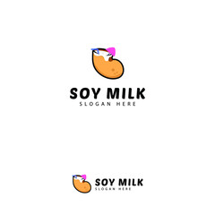 Logo soy milk, soy helath, soy time illustration modern simple minimalist logo