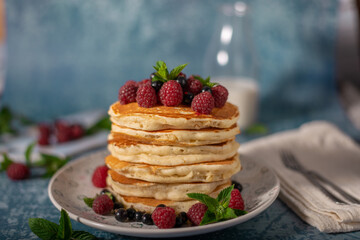 Fluffy american pancakes