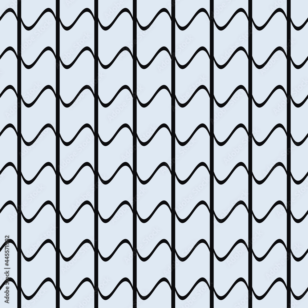 Aufkleber wavy columns. white seamless repeated waves and vertical lines.