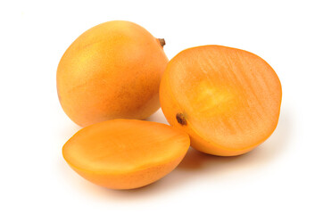 fresh mango on white background.