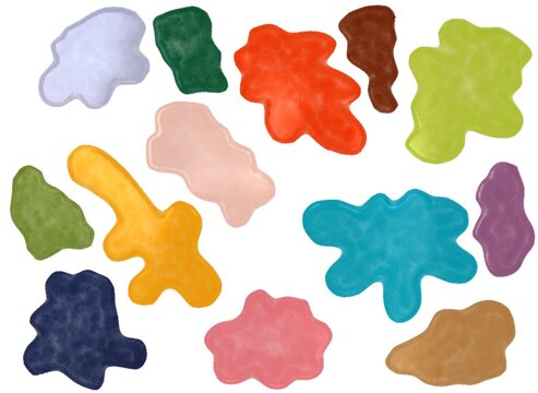 Colored moss on a white background - Powered by Adobe