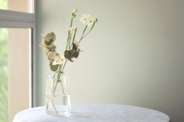 bouquet of flowers in vase