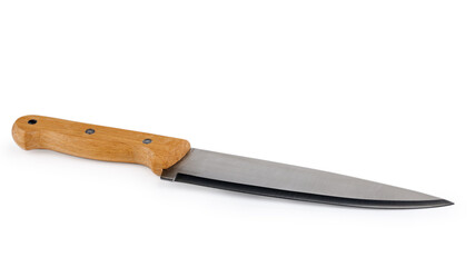 kitchen knife on a white isolated background