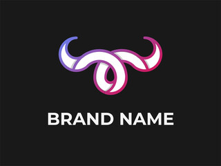 Bull logo design, infinity logo