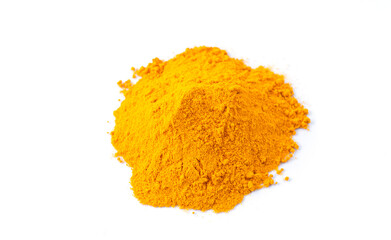 Turmeric or curcuma powder isolated on white background