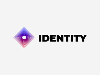 Abstract logo, gradation logo, purple logo
