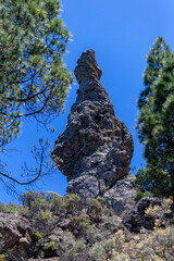 Mountains of Gran Canaria view from the rocks of Roque Nublo