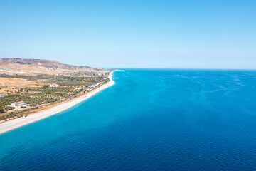 Fototapeta premium Aerial view of Gioiosa Marina on Summer