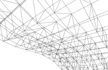 abstract geometric construction vector illustration