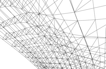 abstract geometric construction vector illustration