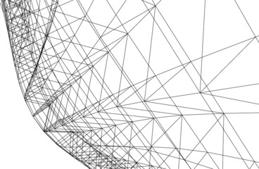 abstract geometric construction vector illustration