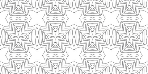  Vector geometric pattern. Repeating elements stylish background abstract ornament for wallpapers and backgrounds. Black and white pattern.