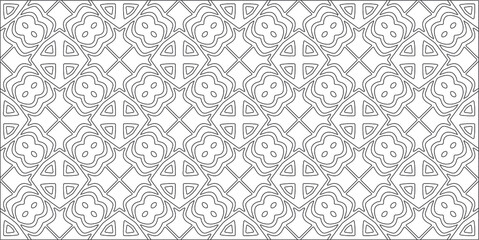 Vector geometric pattern. Repeating elements stylish background abstract ornament for wallpapers and backgrounds. Black and white pattern.
