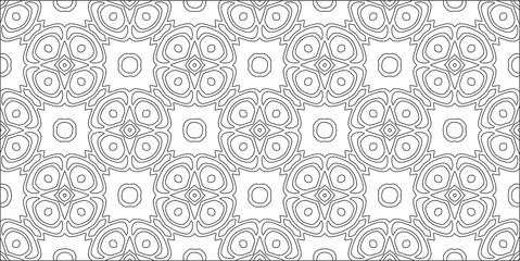 Vector geometric pattern. Repeating elements stylish background abstract ornament for wallpapers and backgrounds. Black and white pattern.