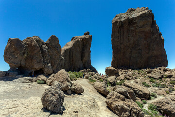 Fototapeta na wymiar The Roque Nublo in Gran Canaria