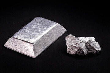 manganese nugget and ingot, metal used in the manufacture of metal alloys, in the production of...