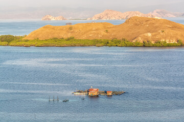 View of fishermen village, Komodo, Indonesia