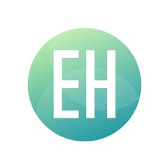 EH Letter Logo Design With Simple style