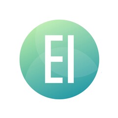 EI Letter Logo Design With Simple style