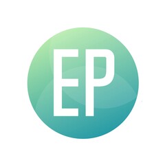 EP Letter Logo Design With Simple style