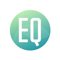 EQ Letter Logo Design With Simple style