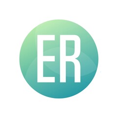 ER Letter Logo Design With Simple style