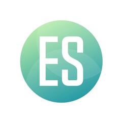 ES Letter Logo Design With Simple style