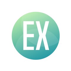 EX Letter Logo Design With Simple style