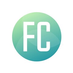 FC Letter Logo Design With Simple style